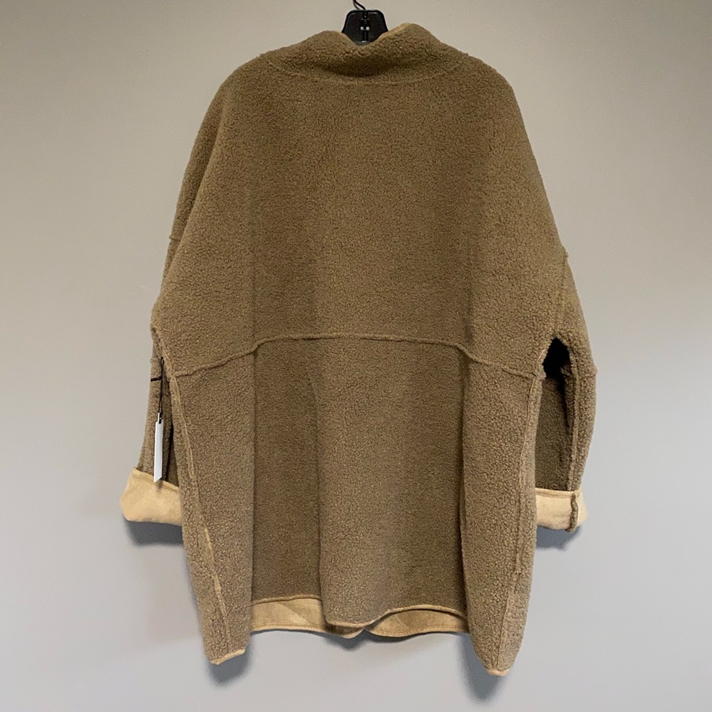 ASTR Snap Front Teddy Jacket In Camel - Picture 3 of 5